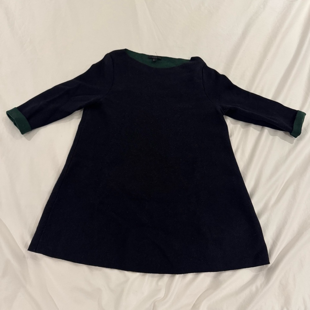 COS Black and Green Sweater Dress